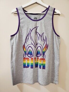 Disney Pride Collection - Ursula "DIVA" Rainbow Tank Top - Men's Size M